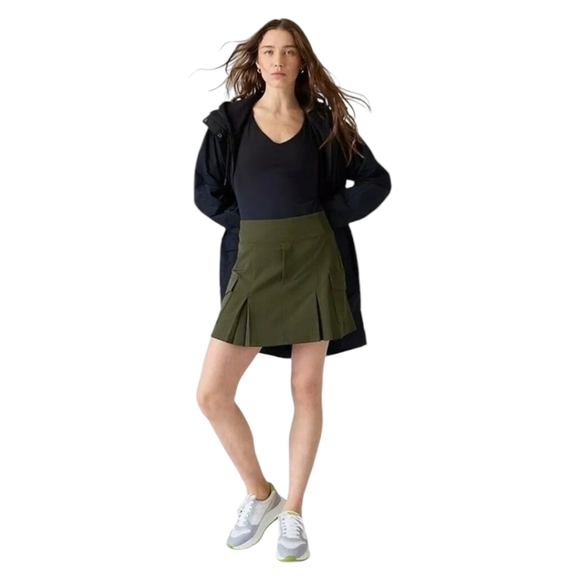Athleta Endless High Rise Cargo Skort Aspen Olive Green Activewear Skirt Size 14 - Picture 11 of 11